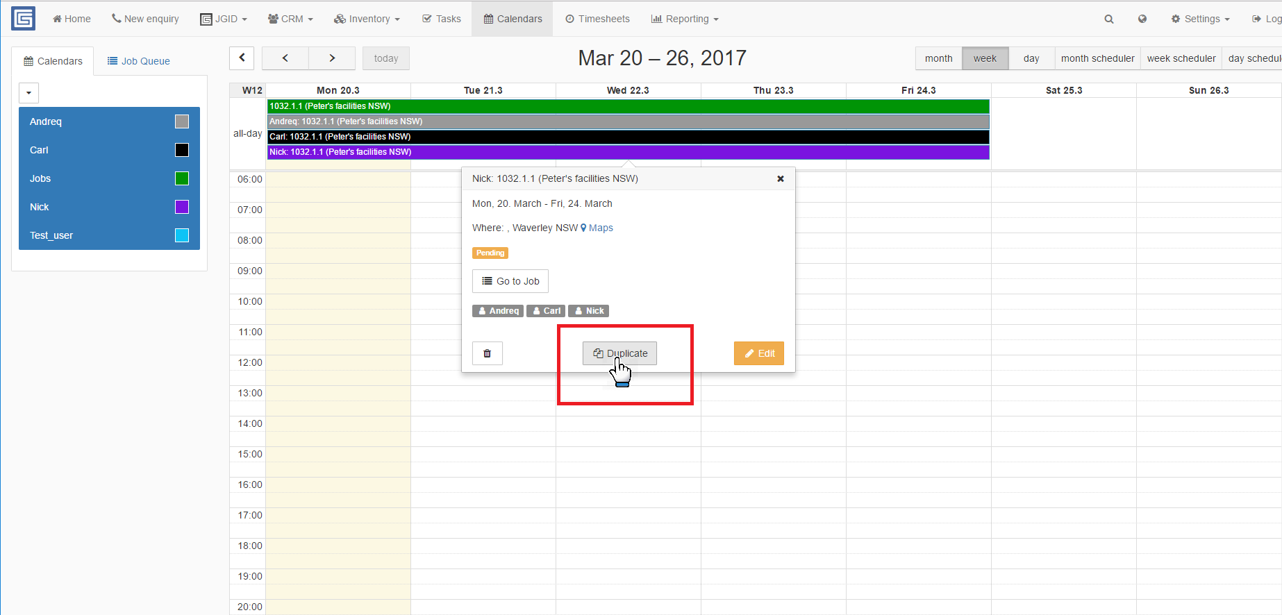 Duplicating Calendars JGID Knowledge Base